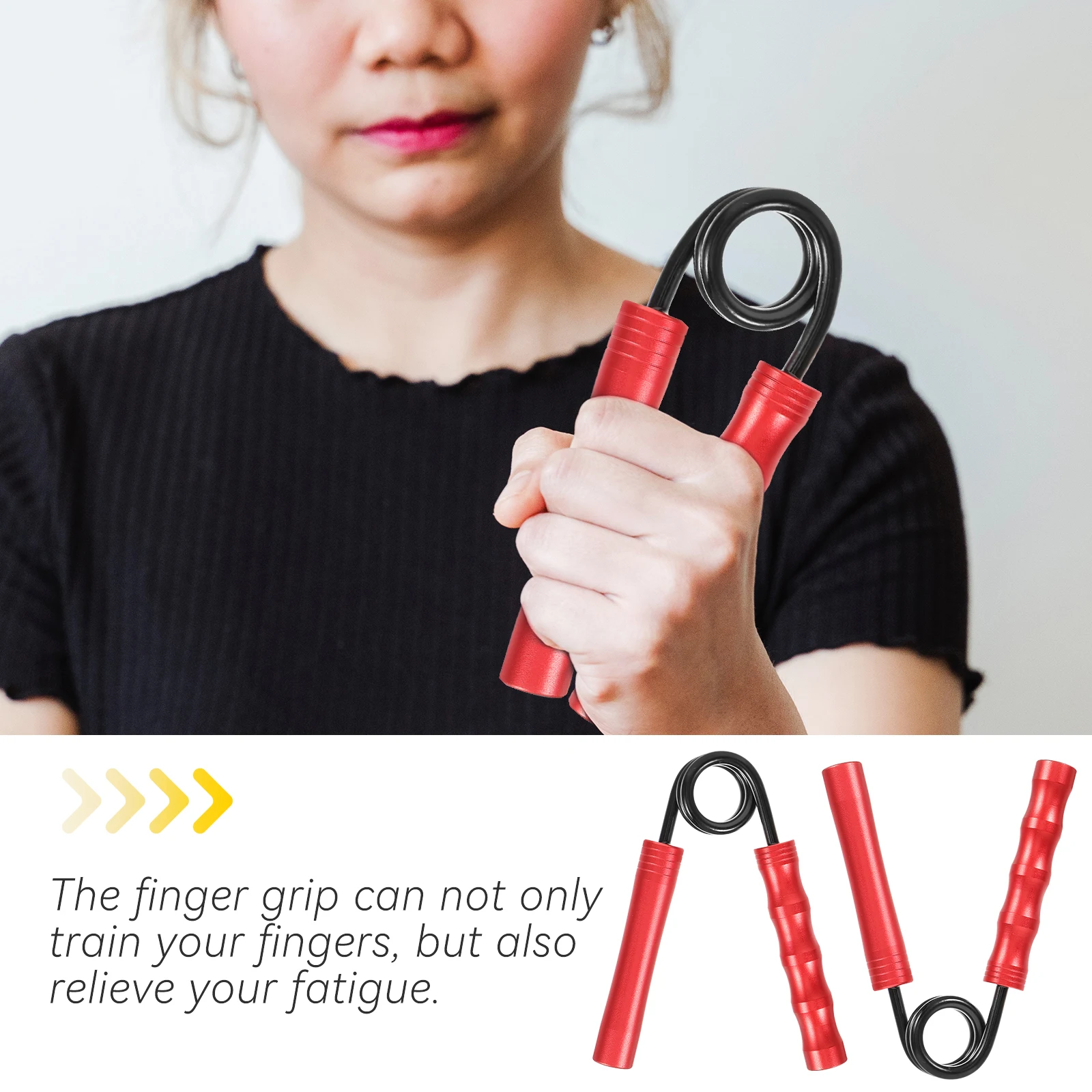 

2pcs Heavy Duty Hand Gripper Metal Finger Strengthener Wrist Exerciser For Adults Men Home Office Portable Fitness