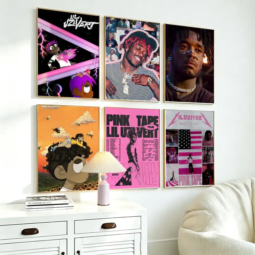 music Lil Uzi Vert Poster Wall Posters Self-Adhesive Wall Stickers Home Decoration for Bedroom Living Room