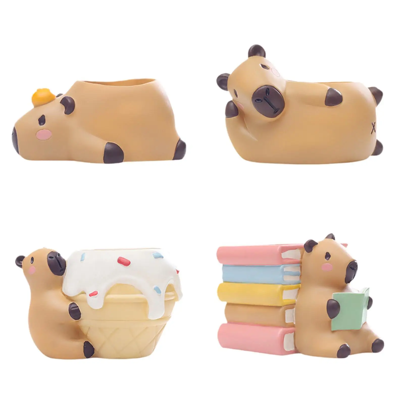 

Small Capybara Flower Pot Centerpiece Practical Flower Storage Container Desktop Decor for Home Balcony Bedroom Indoor Household