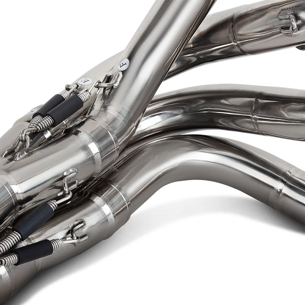 Motorcycle Exhaust Modify Full Titanium Glossy Escape System Kit Front Pipe Muffler with DB Killer for Ninja H2 H2R H2C 6