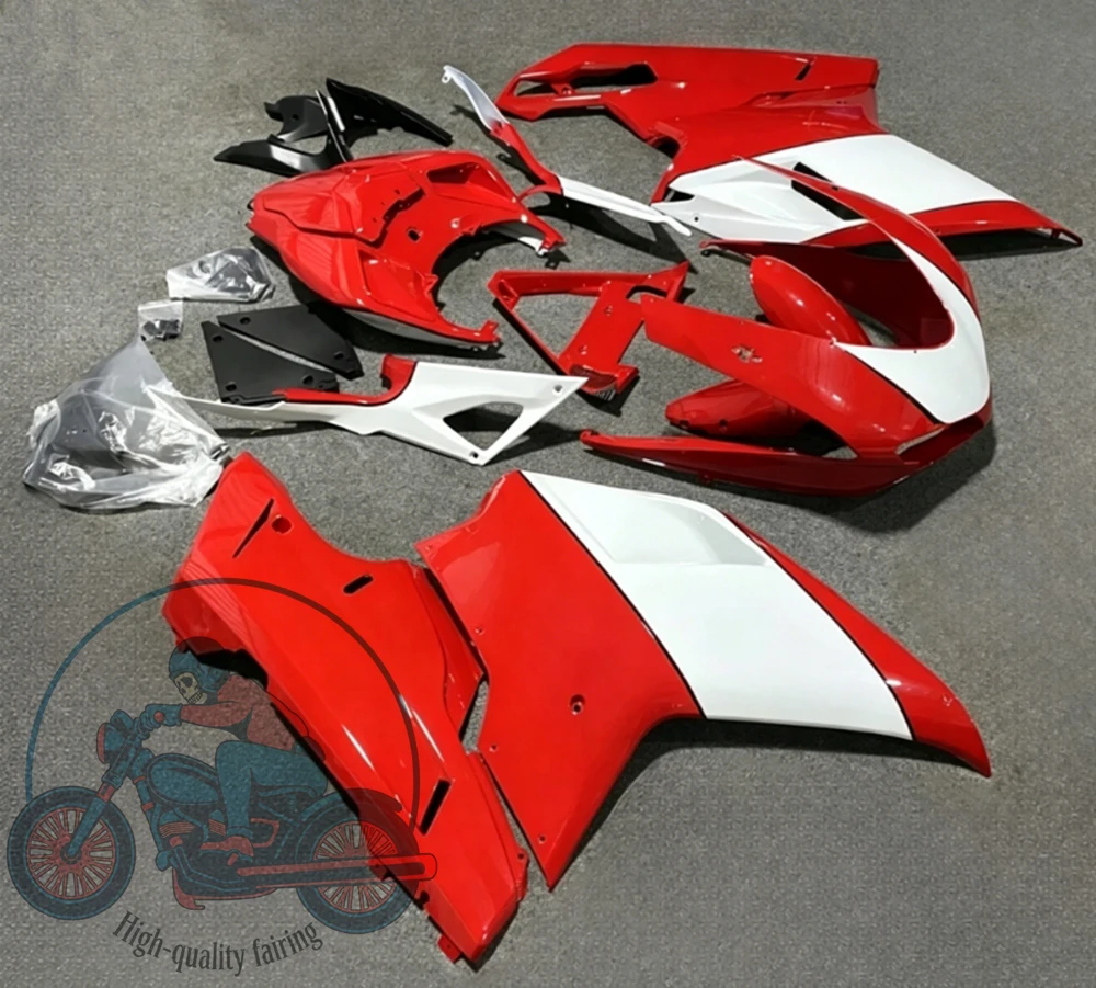 High quality New ABS Full Fairings Kit Fit for Ducati PANIGALE 848 1098 1198 1098S 1198S Bodywork Set Custom Red White
