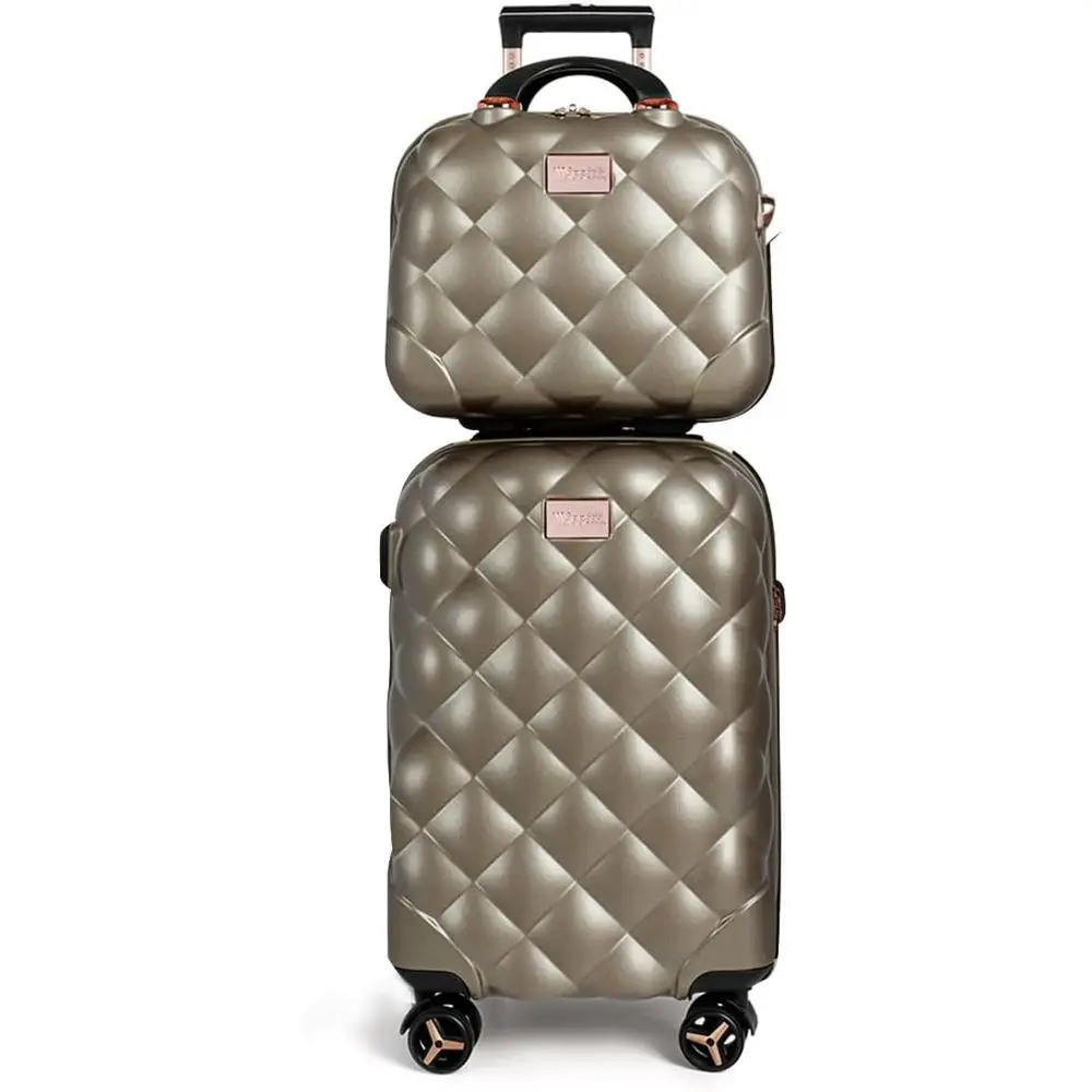 

20 + 14 Expandable Hardshell Spinner Suitcase Set with TSA Lock, 2 Piece, Elephant Print