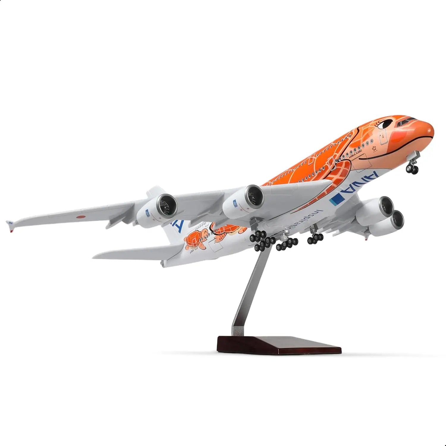 

1/160 A380 for ANA Orange Turtle Airplane Model Kits with Display Stand for Adult Aviation Gifts or Aircraft Collection