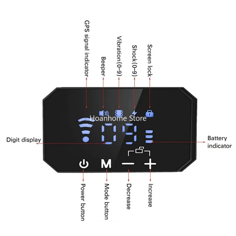 1000 M GPS Pet Wireless Anti-Running Dog Trainer Intelligent Three-Speed Electric Shock Bark Stopper