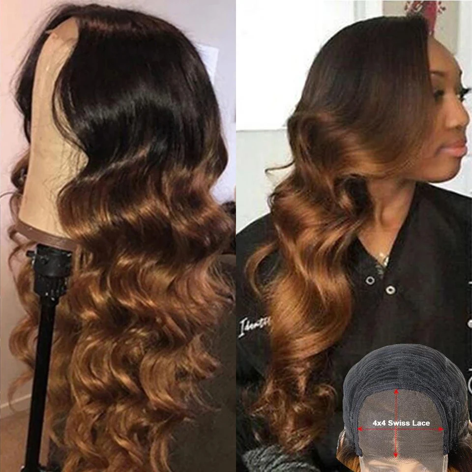 Ombre Lace Front Wig 100 Human Hair Wigs For Women Brazilian Body Wave Lace Front Wig 13X4 Blonde Frontal Wig On Sale Clearance
