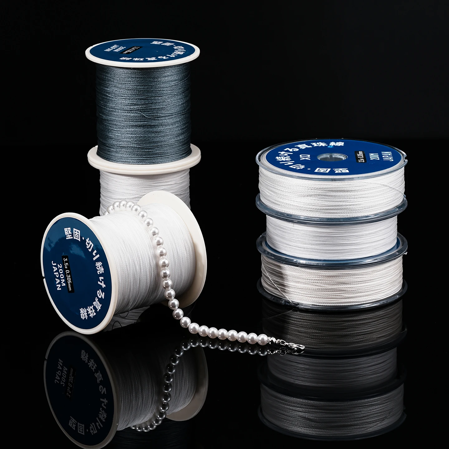 1 Rolle ca. 200 m Perlengarn, nicht elastisch, Perlenschnur für DIY-Halsketten, Armbänder, Perlenschnüre, Zubehör – Detail 3