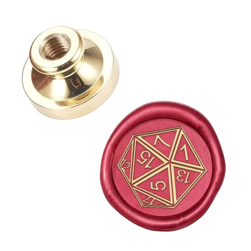 Seal Stamp Head Dice Removable Sealing Brass Stamp Head for Creative Gift Envelopes Invitations Cards Decoration