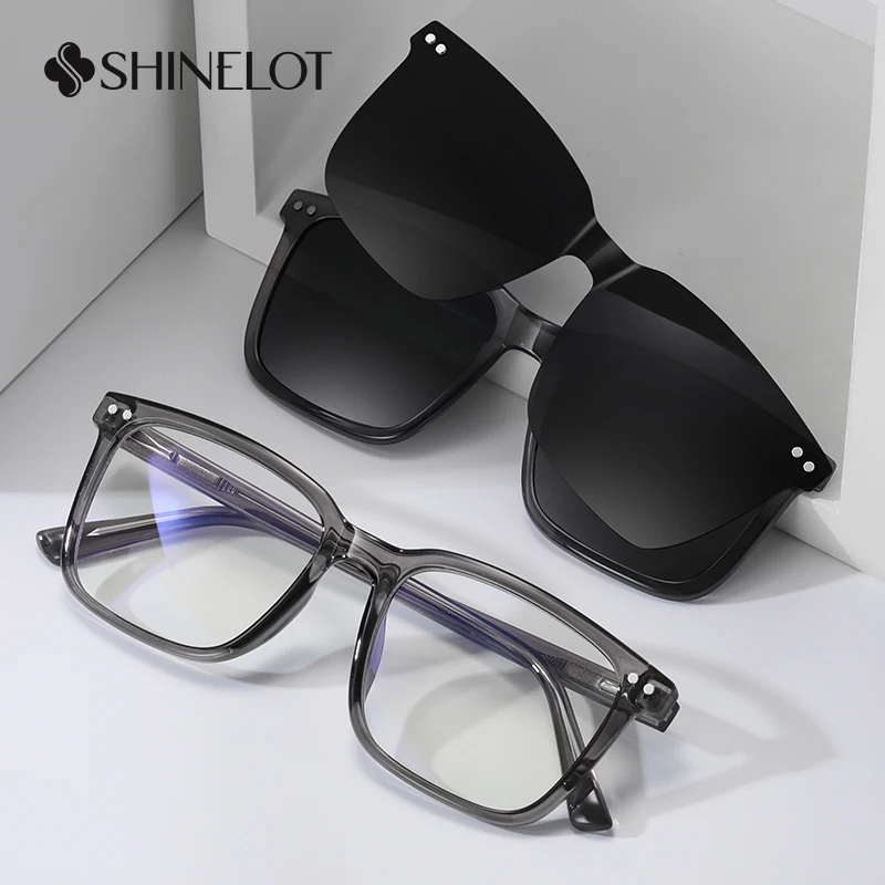 

97753 Three Layer Mirror Set Clip on Sunglasses Male Shades Fashion Icon Eyewear Polarized Magnetic Sun Glasses