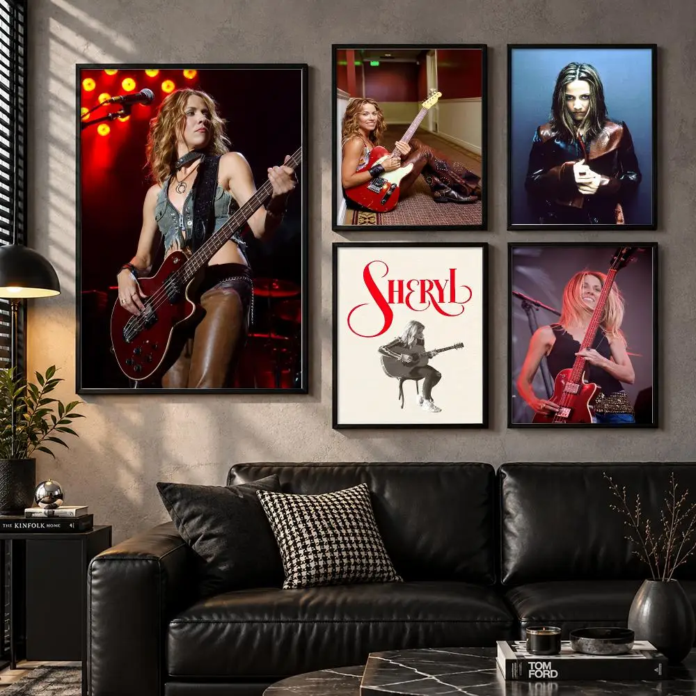 S-Sheryl Crow Poster Modern Wall Art Sticker For Living Room Bedroom Bar Home Decor Mural Painting Decoration