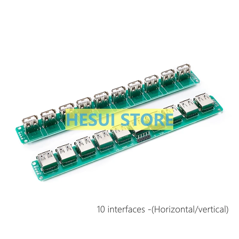 USB2.0 female base 10 connected seat test board USB adapter board USB data cable female head test inspection extension board