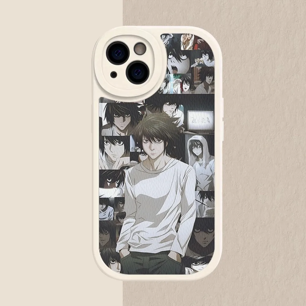 DEATH NOTE L Lawliet Phone Case Hard Leather For iPhone 14 13 12 Mini 11 14 Pro Max Xs X Xr 7 8 Plus Fundas