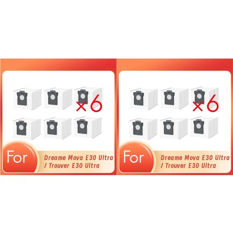 

AB42-12 Pcs Dust Bags For Dreame Mova E30 Ultra / Trouver E30 Ultra Sweeper Accessories Built To Last And Work Well