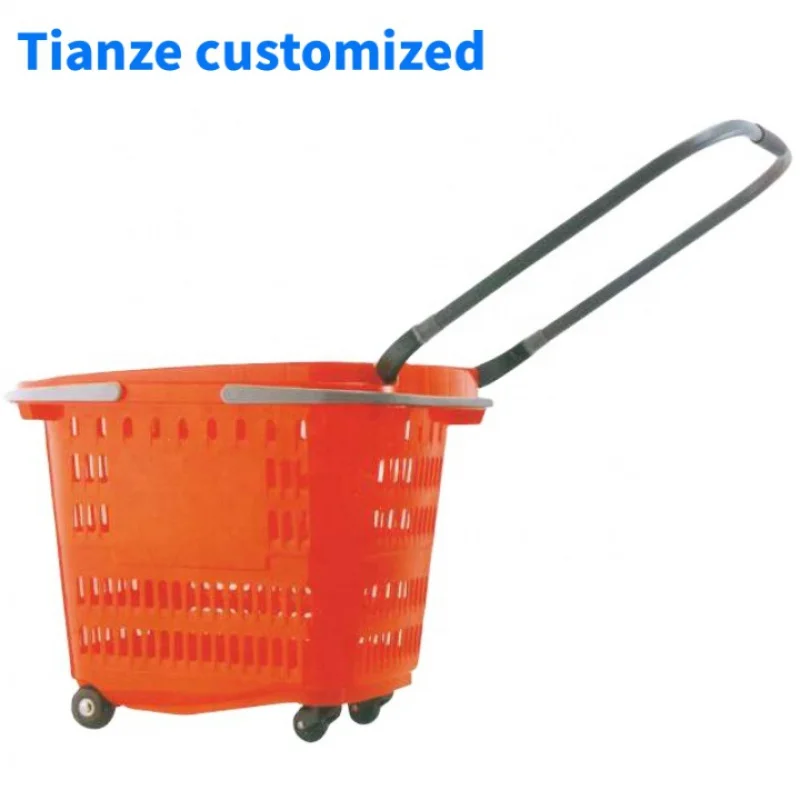 (customized)50L high capacity Multi-function trolley shopping basket good value money