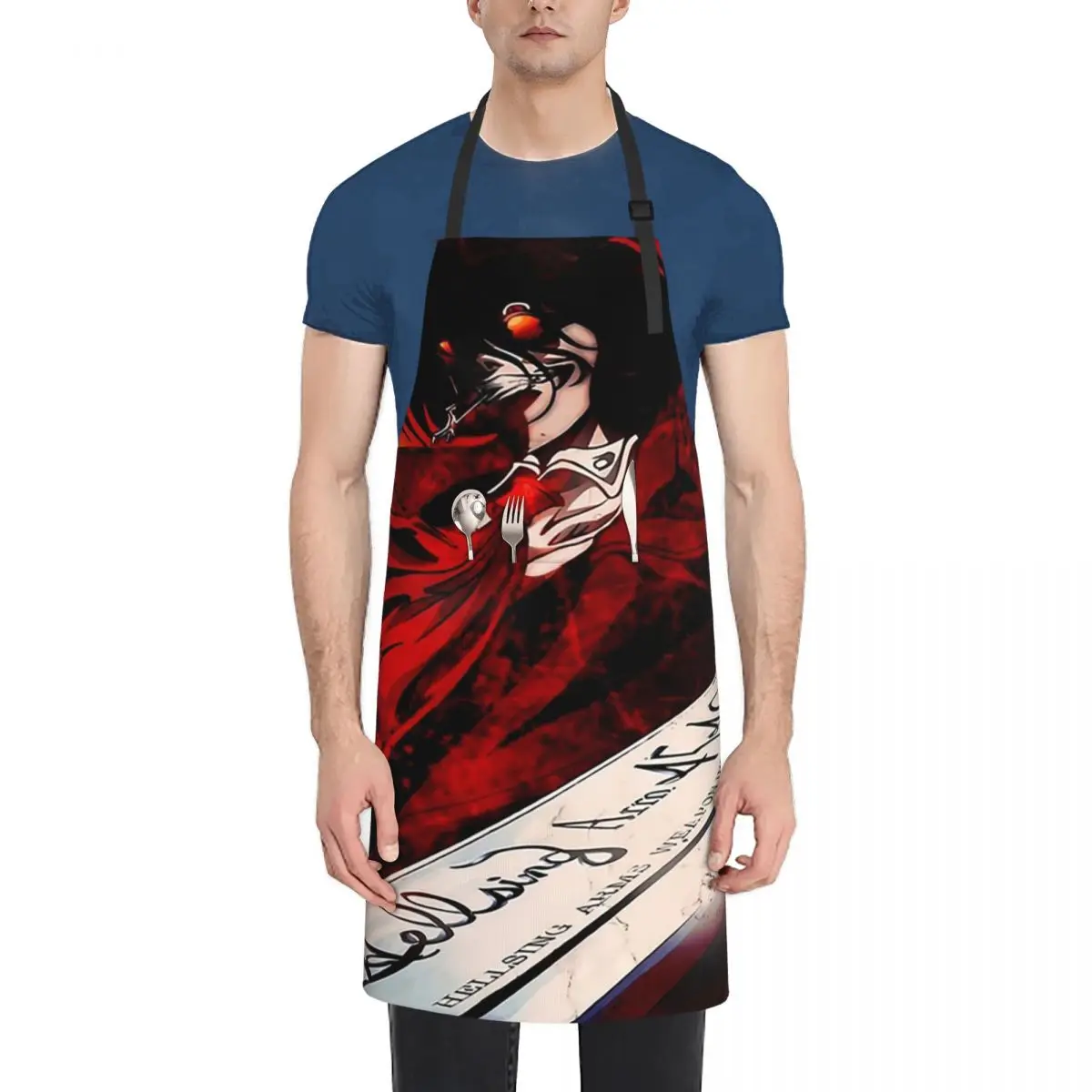 

Фартуки Alucard Hellsing Manga, фартуки для шеф-повара, приготовления пищи, выпечки, нагрудник без рукавов, кухонный сарафан для уборки для женщин и мужчин, садоводства