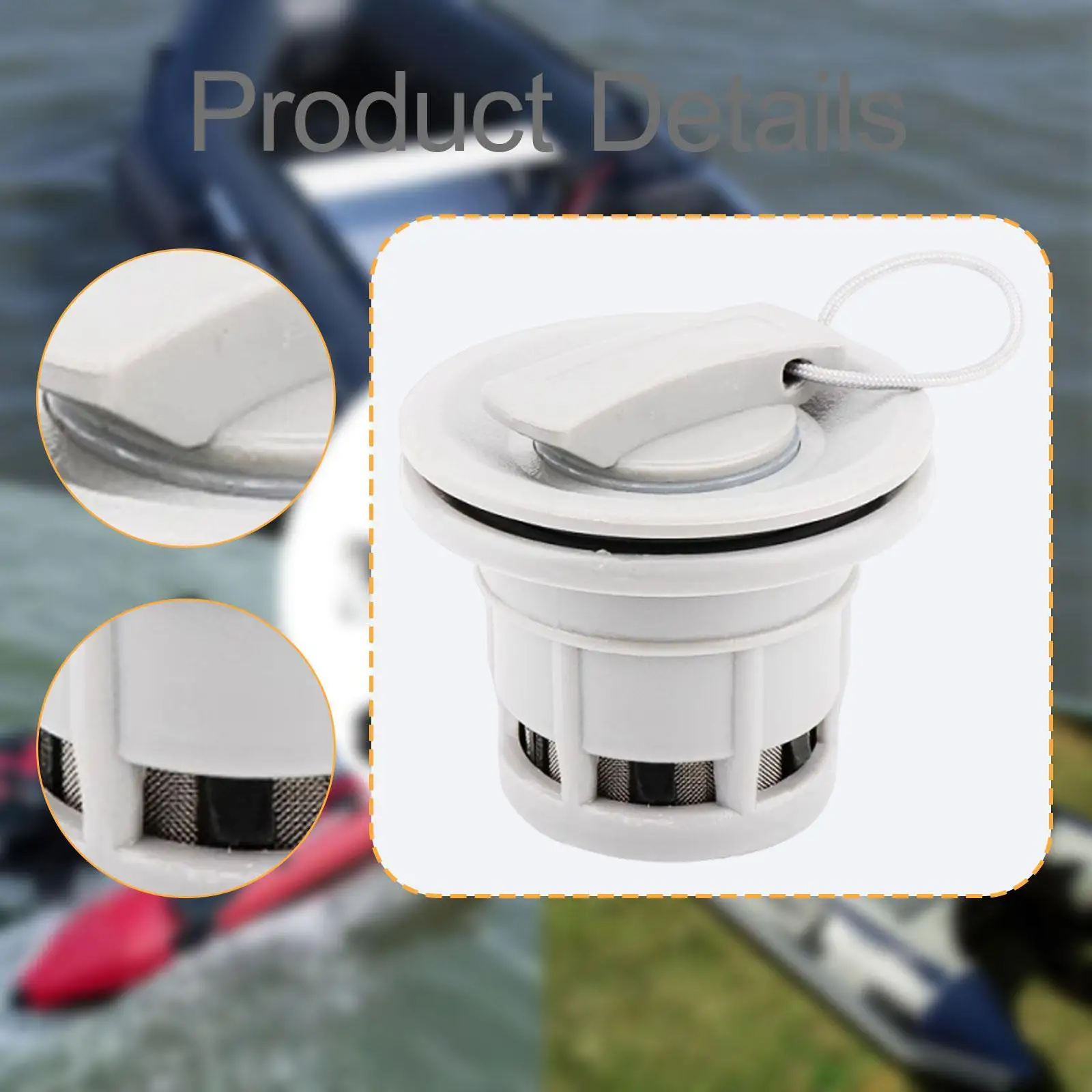 محكم PP قارب قابل للنفخ غطاء صمام دائم استبدال قابس الهواء لأجزاء قوارب الكاياك طوف زورق القوارب #5