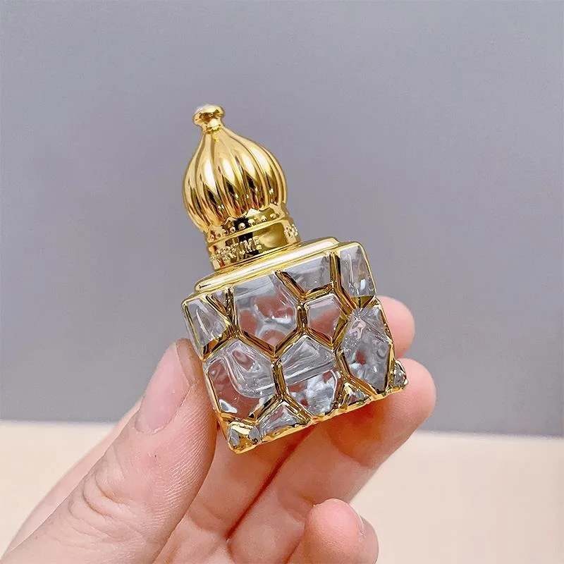 

10ml Square Glass Roller Perfume Bottle Roll On Bottles Travel Empty Parfum Sample Container