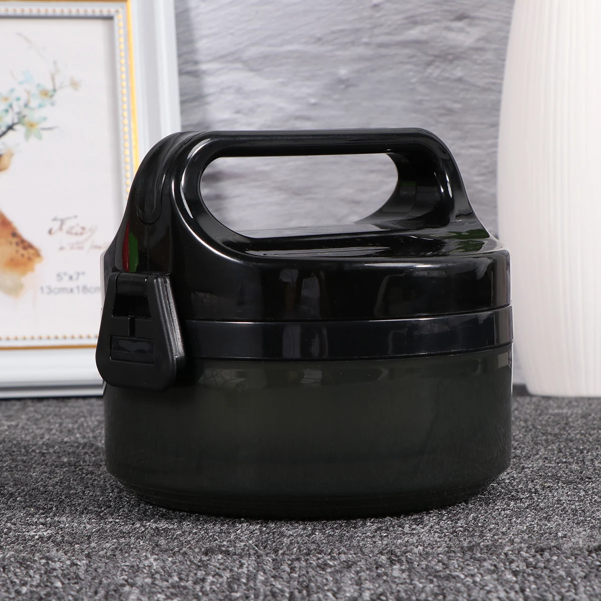 

Insulated Lunch Box Thermal Container Black Food Containers Students Warming Stainless Steel Leak Proof Heat Preservation Bento