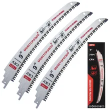 MORETOPGOOD 3pcs Arc Edge Reciprocating Saw Blade,  Japanese Teeth with Curved Edge Wood Pruning Saw Blades for Tree Trimming