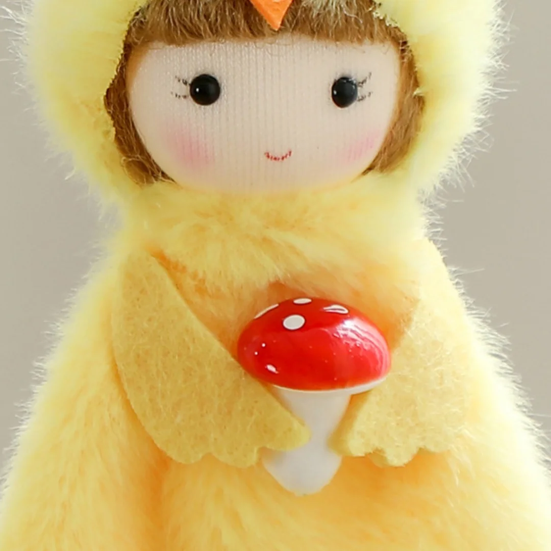 Easter Dolls Decorations Plush Yellow Chicken Egg Angel Girl Pendant Hanging Ornaments Wedding Birthday Party Props Home Decor