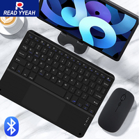 2025 Bluetooth Wireless Touch Keyboard With Mouse For iPad Xiaomi Samsung Android iOS Windows Tablet Phone Laptop Spanish Hebrew