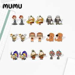 2024 New Up Travel with the house Adventure Stud Earring Funny Epoxy Jewelry Resin Acrylic Earrings Handmade Gifts Girl