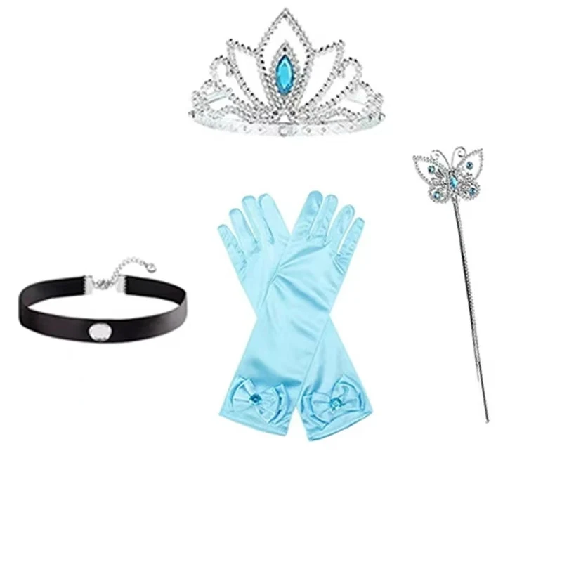 Princess Girl Accessories Clothing Photography Props Gloves Angel Wand Jewelry Set Halloween Role Play view 3