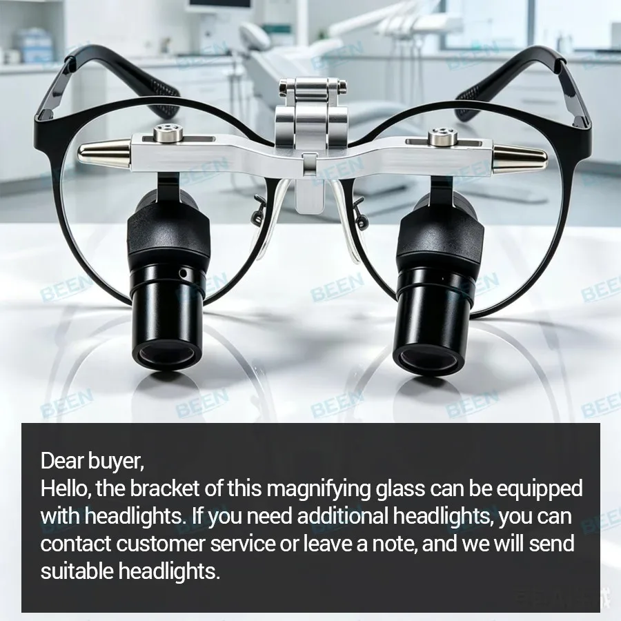 Dental 4.0X/5.0X/6.0X Ergo Loupes Galileo Surgical Loupe Ultra with Glasses Frame for Dental Clinics, Otolaryngology Ergo Loupes
