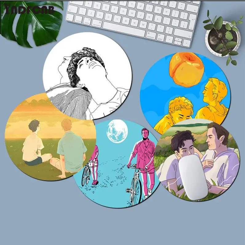 Call Me By Your Name Non-slip Round Office Student Gaming Thickened Writing Pad Non-slip Cushion Mouse Pad For PC Computer Table