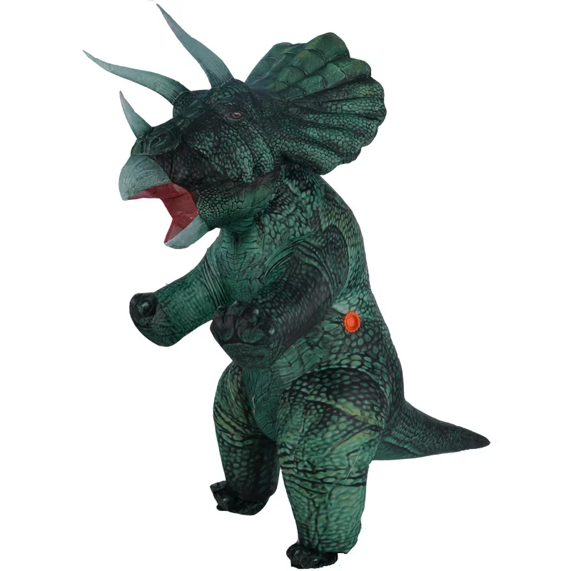 Cosplay Inflatable Dinosaur Triceratops Ride on TREX Animal Mascot Anime for Adult Men Women Fancy suit Halloween Costume