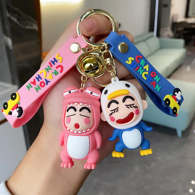 Drag Crayon Small New Key Chain Comic Cartoon Soft Plastic Doll Blind Box Backpack Pendant Ring Chain Gift Small Wholesale