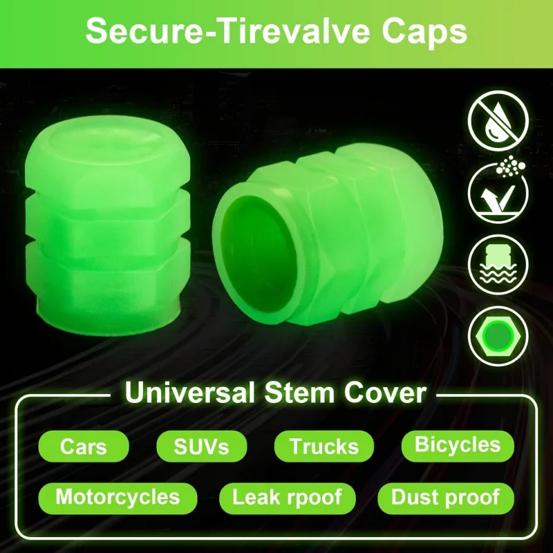 4pcs Self-luminous Tire Valve Cap for Xiaomi Electric Scooter M365 1S for Ninebot MAX G30 Car Motorcycle Bike Schrader Valve Cap view 3