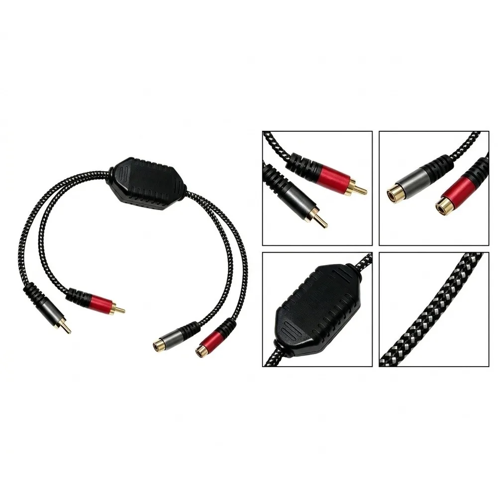 For Dual Channel For Rca Ground Loop Isolator Gold Plated Connector Noise Hum For Eliminator For Car Audio For Video System AV
