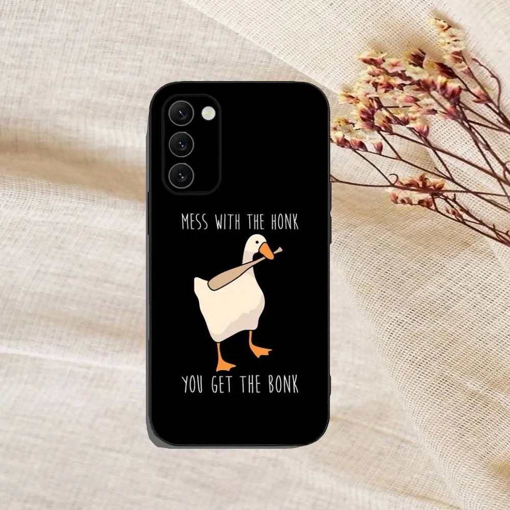 Cartoon D-DucK Goose Game Phone Case For Samsung Galaxy A13,A21s,A22,A31,A32,A52,A53,A71,A80,A91 Soft Black Cover