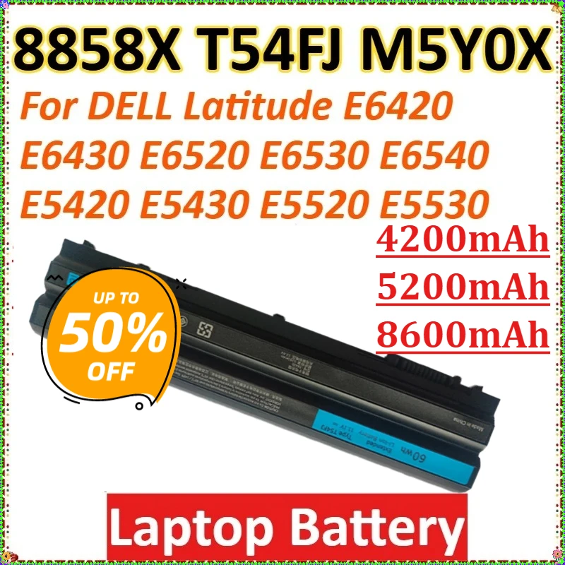 

Для DELL Latitude E6420 E6430 E5420 E6520 E6530 E6540 E5430 E5520 E5530 аккумулятор для ноутбука новый 8858X T54FJ M5Y0X 11,1 В высокой емкости