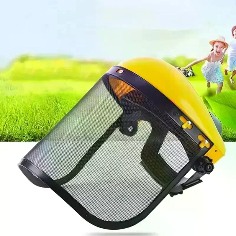 /PFU/Garden Grass Trimmer Weed Wacker Safety Helmet Hat With Full Face Mesh Mask For Logging Brush Cutter Forestry Protection