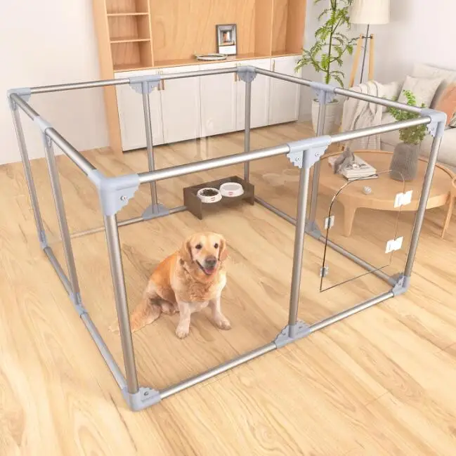 

modern acrylic clear dog playpen dog fence gate