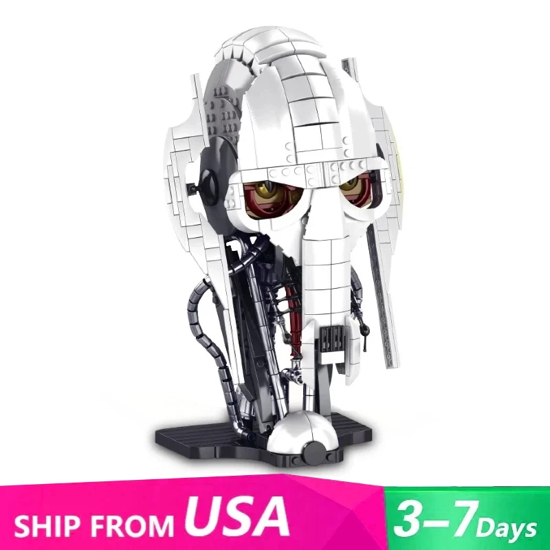

788PCS General Grievous Helmet Building Blocks Space War Movie Figure Model Desktop Decoration Idea DIY Assembly Toys Kid Gift