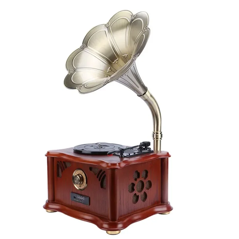 Vintage Gramophone Small Speaker Antique Vinyl Record Player