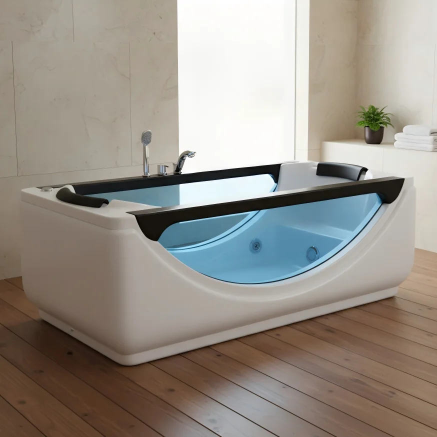 

Factory Wholesale Smart Bathtub Standing Couple Bathtub Acrylic Double Bathtub Whirlpool Massage