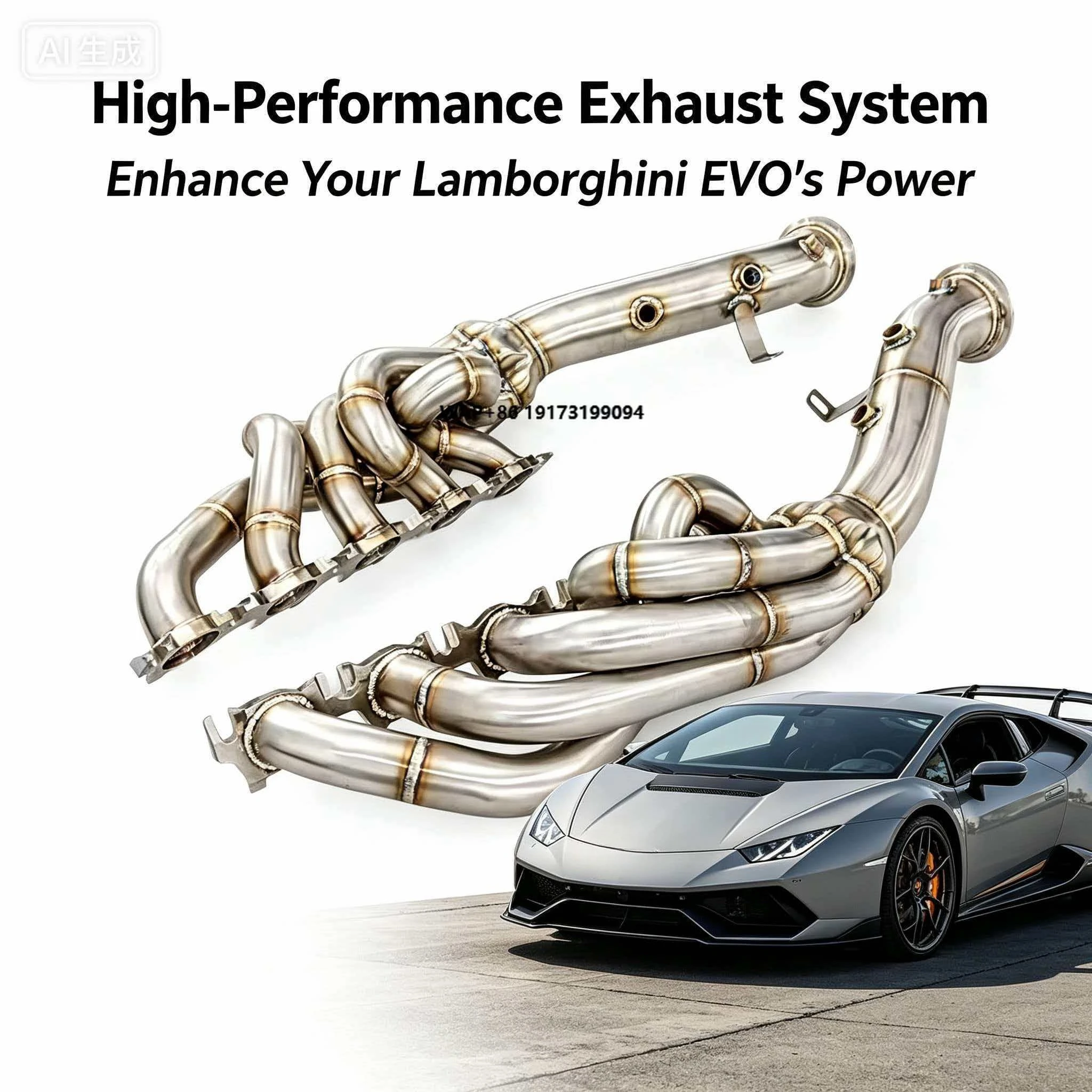 

Stainless Steel Exhaust Manifold for Huracan EVO 5.2 2019-2024 Exhaust Pipes for Car Exhaust System Downpipe