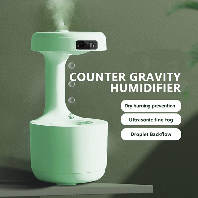 Humidificador de aire portátil para dormitorio, máquina de humidificación con pantalla LED, protección de apagado 4H, 800Ml