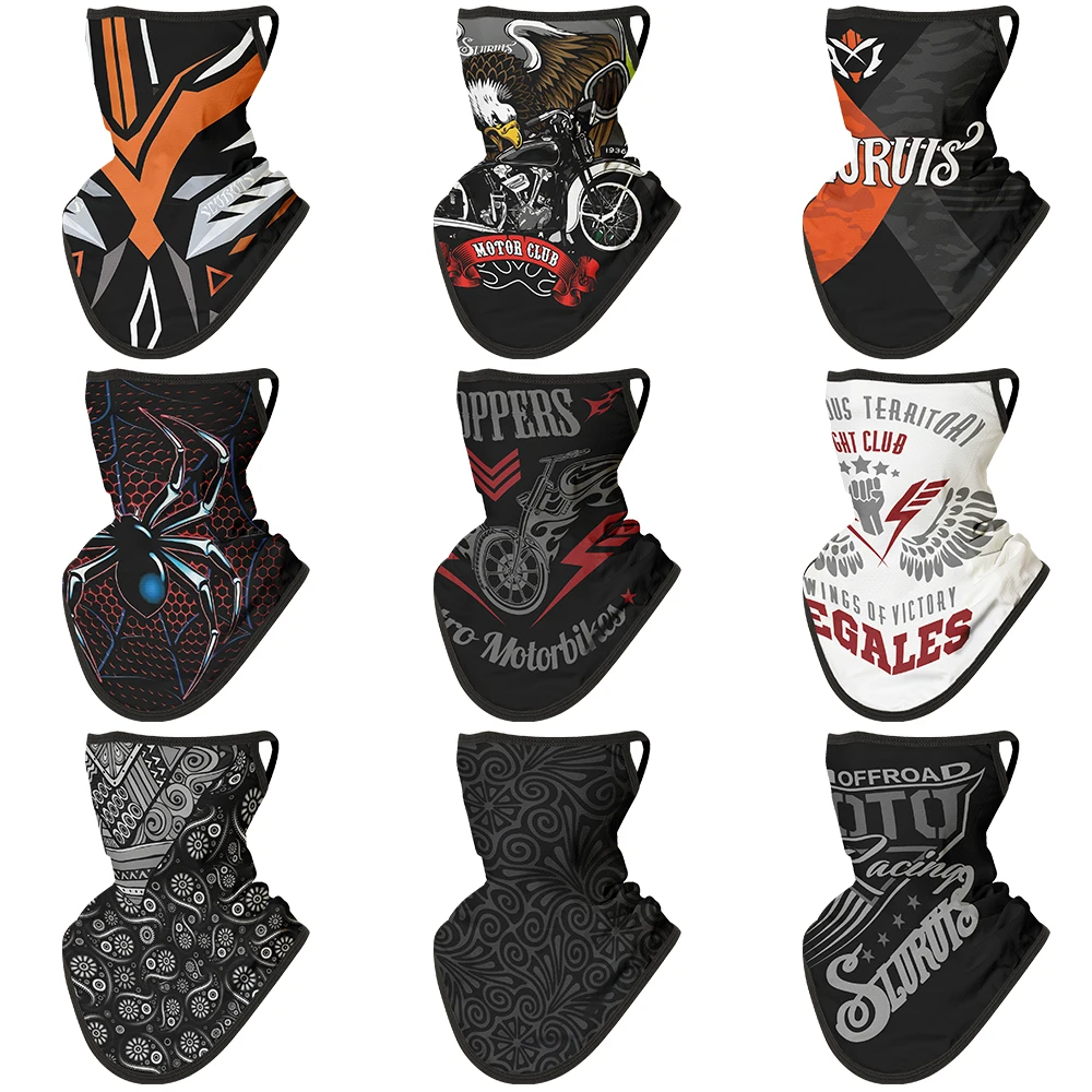 Motorcycle Ice Silk Face Mask Summer UV Protection Cycling Triangle Face Bandana Breathable Neck Cover Outdoor Fishing Hiking