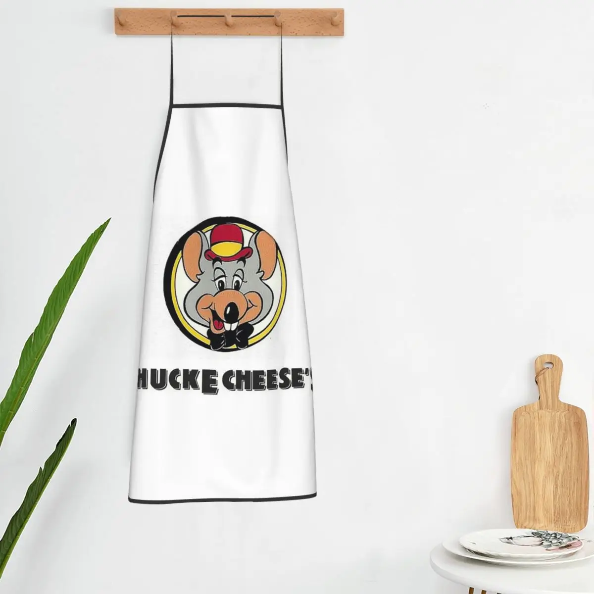 Chuck E Cheeses Pizza Time Theater Apron Chef Cooking Tablier Waterproof Bib Kitchen Cleaning Pinafore for Women Men Painting