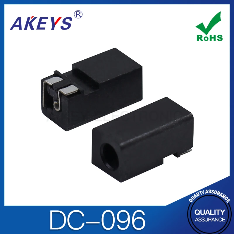 10pcs Small DC female wireless earphone dedicated charging plug DC096-7.5H internal patch 2 pin/vertical column Bluetooth