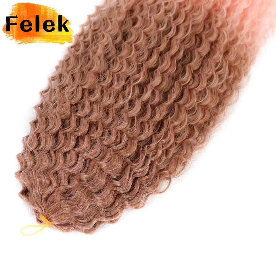 Kinky encaracolado trança extensão do cabelo 20 30 Polegada sintético afro cachos crochê tranças extensões ombre rosa prata cinza peruca