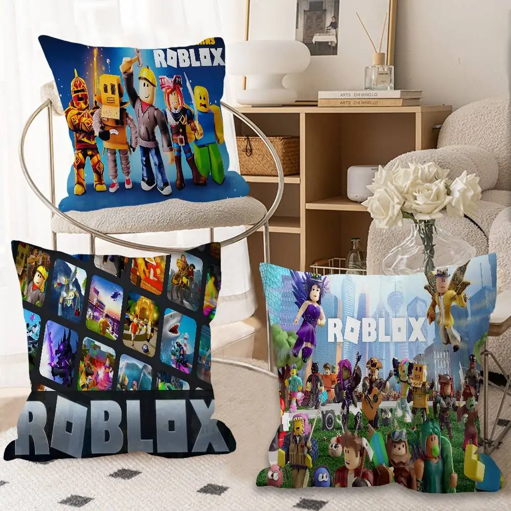 Hot Game-R-Robloxs Office Cushion Pillowcase Car Cushion Cover45X45CM Lumbar Pillowcase Sofa Pillowcover