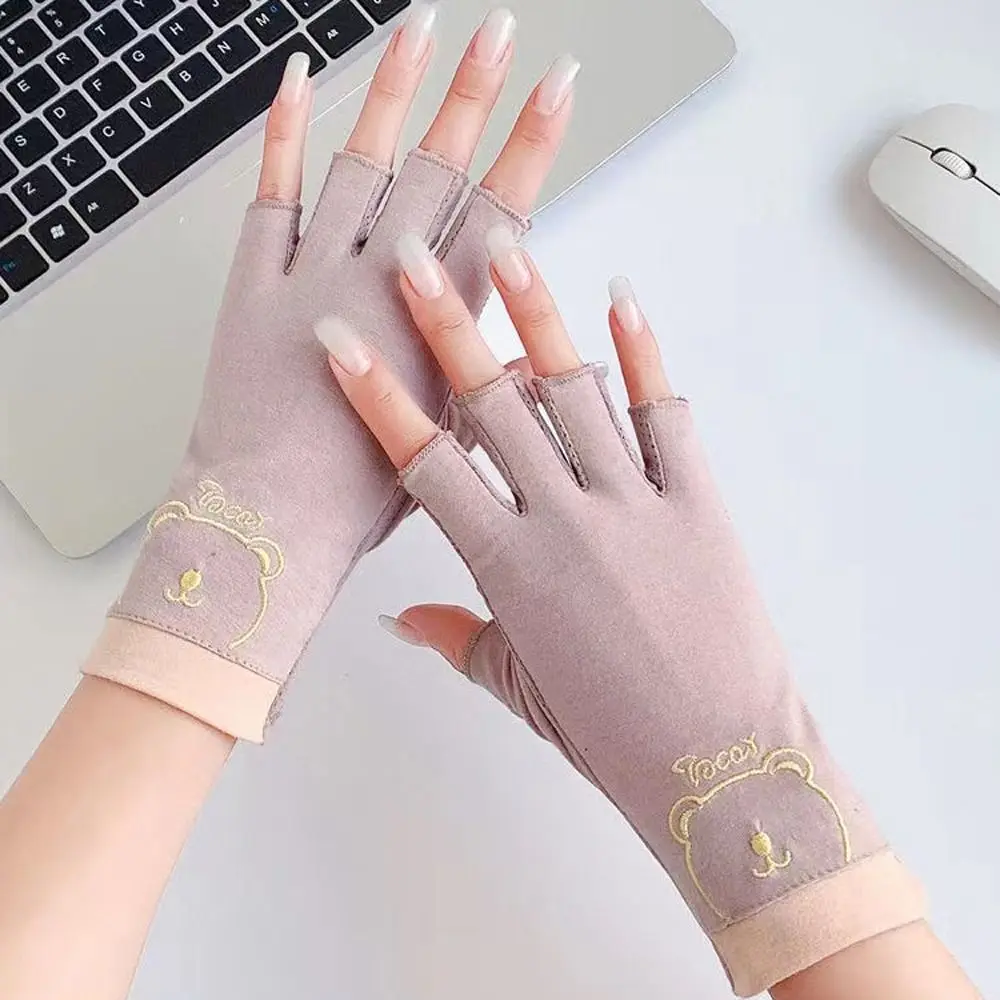 Anti-UV Gloves Mesh Gloves Anti-slip Driving Gloves Women Gloves Summer Sunscreen Gloves Half Finger Gloves Touch Screen Gloves