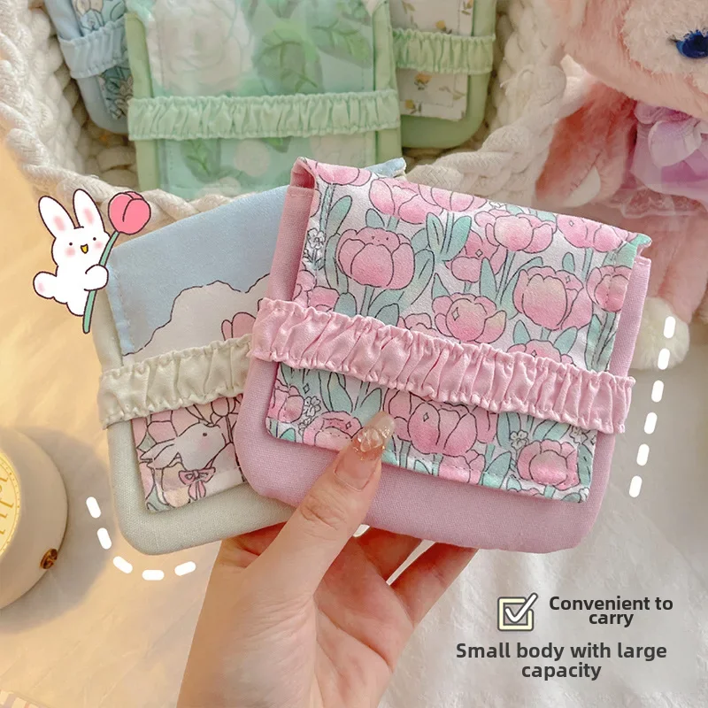 ins aunt napkin large capacity sanitary napkin cosmetics bag student travel portable small sanitary napkin menstrual bag