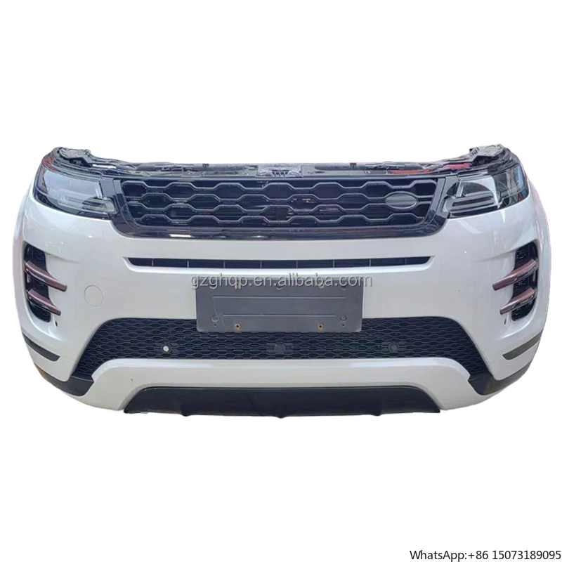 

Original Car Front Bumper with Fan Radiator Cooling, Suitable for 2020 Range Rover Evoque White Bumper Body Kit.