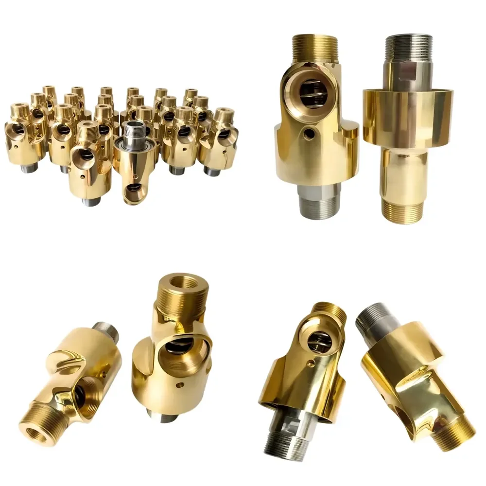 Two-way Flow Internal Pipe Rotary Threaded Connection High-speed Cooling Water Copper Universal Rotary Joint BSP Inlet 15 bar